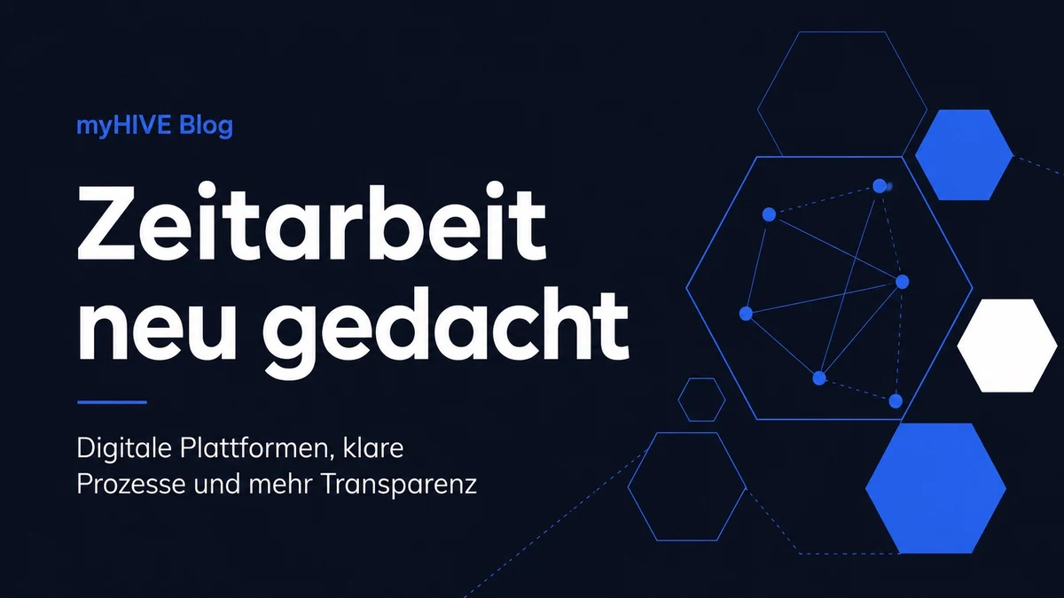 Digitales Netzwerk aus verbundenen Profilen und Prozessen für moderne Zeitarbeit